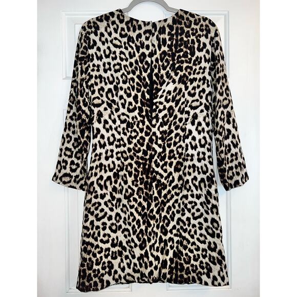 Rag & Bone 100% Silk Leopard Print Short Dress - Size 8 - Picture 4 of 12